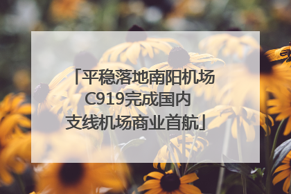 平稳落地南阳机场 C919完成国内支线机场商业首航