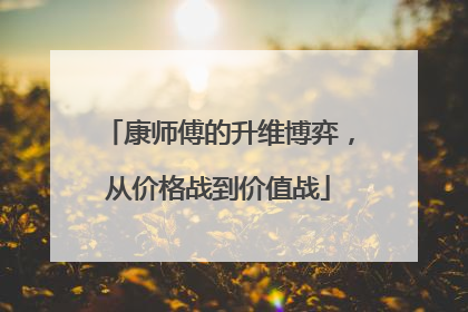 康师傅的升维博弈，从价格战到价值战