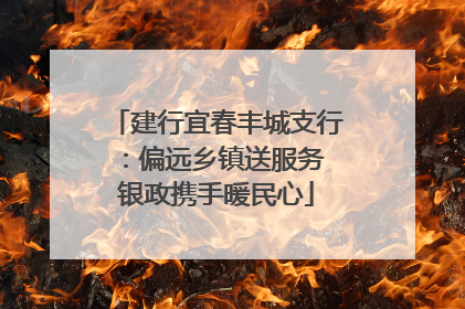 建行宜春丰城支行：偏远乡镇送服务 银政携手暖民心