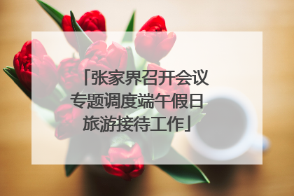 张家界召开会议专题调度端午假日旅游接待工作