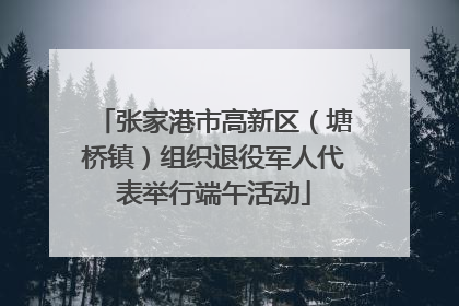 张家港市高新区（塘桥镇）组织退役军人代表举行端午活动