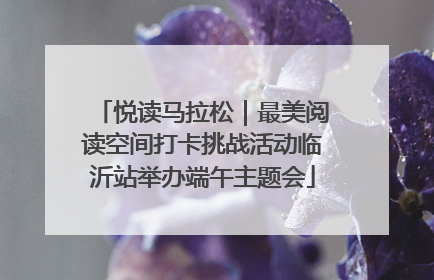 悦读马拉松｜最美阅读空间打卡挑战活动临沂站举办端午主题会