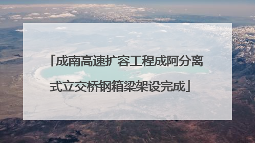 成南高速扩容工程成阿分离式立交桥钢箱梁架设完成
