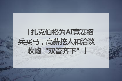 扎克伯格为AI竞赛招兵买马，高薪挖人和洽谈收购“双管齐下”