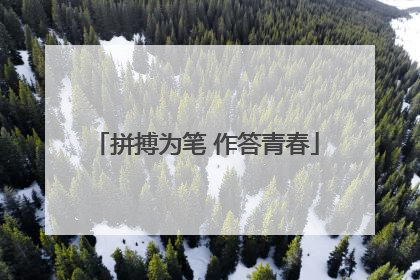 拼搏为笔 作答青春
