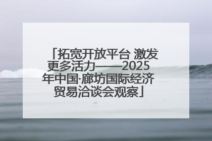 拓宽开放平台 激发更多活力——2025年中国·廊坊国际经济贸易洽谈会观察