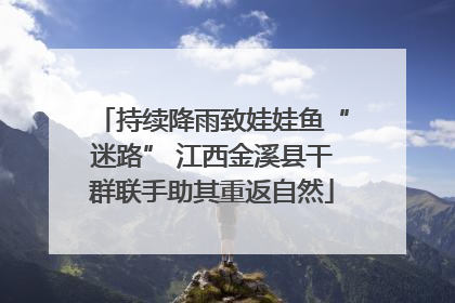 持续降雨致娃娃鱼“迷路” 江西金溪县干群联手助其重返自然