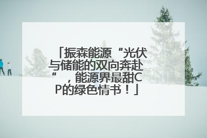 振森能源“光伏与储能的双向奔赴”，能源界最甜CP的绿色情书！