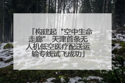 构建起“空中生命走廊” 天津首条无人机低空医疗配送运输专线试飞成功