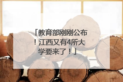 教育部刚刚公布！江西又有4所大学要来了！