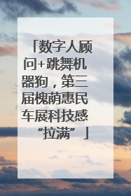 数字人顾问+跳舞机器狗，第三届槐荫惠民车展科技感“拉满”