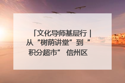 文化导师基层行｜从“树荫讲堂”到“积分超市” 信州区基层治理有实招
