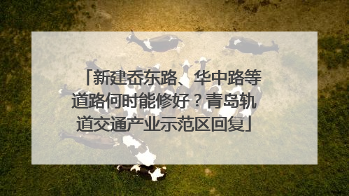 新建岙东路、华中路等道路何时能修好？青岛轨道交通产业示范区回复