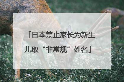 日本禁止家长为新生儿取“非常规”姓名