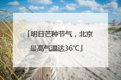 明日芒种节气，北京最高气温达36℃