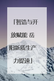 智造与开放赋能 岳阳新质生产力提速