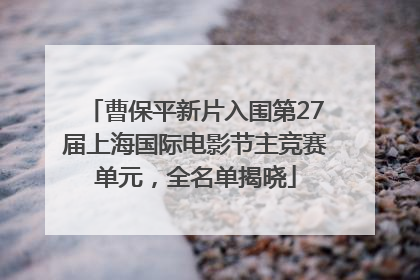 曹保平新片入围第27届上海国际电影节主竞赛单元，全名单揭晓