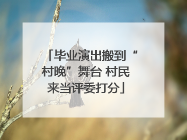 毕业演出搬到“村晚”舞台 村民来当评委打分