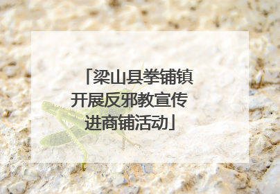 梁山县拳铺镇开展反邪教宣传进商铺活动