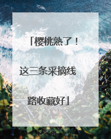 樱桃熟了！这三条采摘线路收藏好