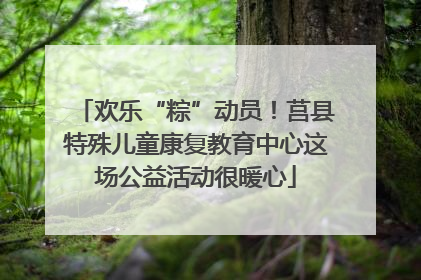 欢乐“粽”动员！莒县特殊儿童康复教育中心这场公益活动很暖心
