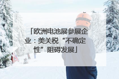 欧洲电池展参展企业：美关税“不确定性”阻碍发展