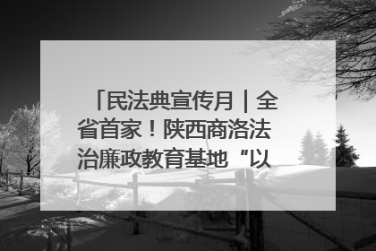 民法典宣传月｜全省首家！陕西商洛法治廉政教育基地“以案说纪”润人心