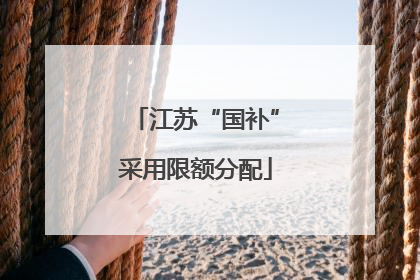 江苏“国补”采用限额分配