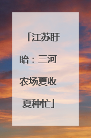 江苏盱眙：三河农场夏收夏种忙
