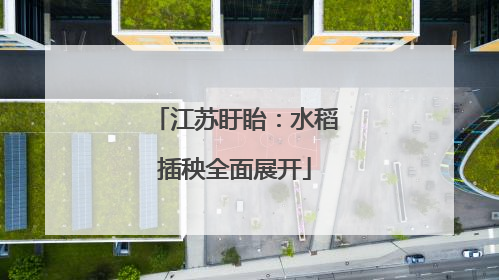 江苏盱眙：水稻插秧全面展开