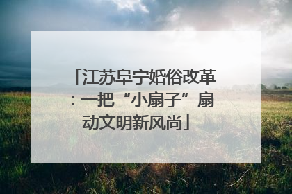 江苏阜宁婚俗改革：一把“小扇子”扇动文明新风尚