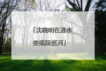 沈晓明在涟水娄底段巡河