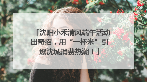 沈阳小禾清风端午活动出奇招，用“一杯米”引爆沈城消费热潮！