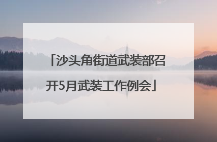 沙头角街道武装部召开5月武装工作例会