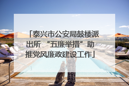 泰兴市公安局鼓楼派出所 “五廉举措”助推党风廉政建设工作