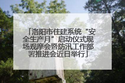 洛阳市住建系统“安全生产月”启动仪式现场观摩会暨防汛工作部署推进会近日举行