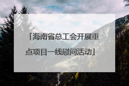 海南省总工会开展重点项目一线慰问活动