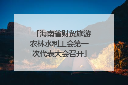 海南省财贸旅游农林水利工会第一次代表大会召开