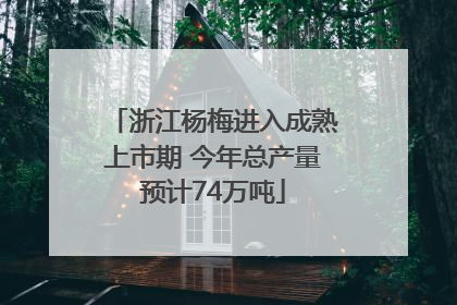 浙江杨梅进入成熟上市期 今年总产量预计74万吨