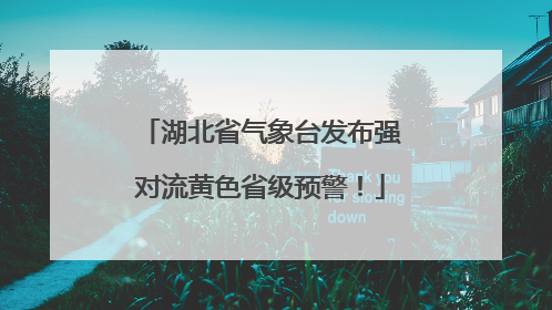 湖北省气象台发布强对流黄色省级预警！