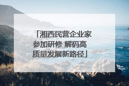 湘西民营企业家参加研修 解码高质量发展新路径