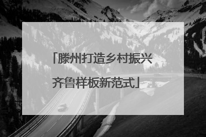 滕州打造乡村振兴齐鲁样板新范式