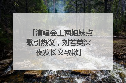 演唱会上两姐妹点歌引热议，刘若英深夜发长文致歉