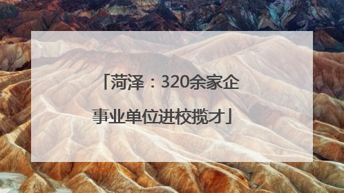 菏泽：320余家企事业单位进校揽才