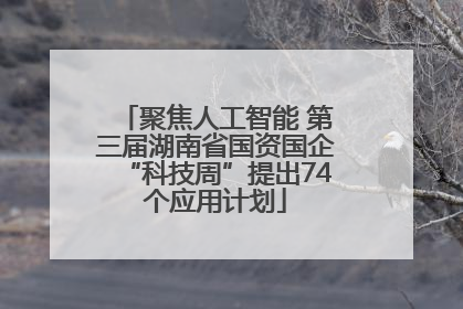 聚焦人工智能 第三届湖南省国资国企“科技周”提出74个应用计划
