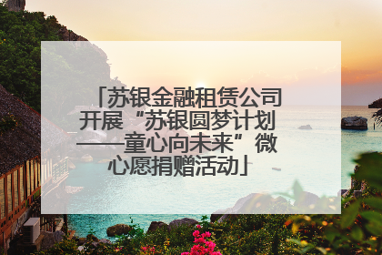 苏银金融租赁公司开展“苏银圆梦计划——童心向未来”微心愿捐赠活动