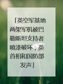 英空军基地两架军机被巴勒斯坦支持者喷漆破坏，英首相和国防部发声