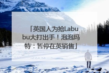 英国人为抢Labubu大打出手！泡泡玛特：暂停在英销售