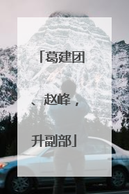 葛建团、赵峰，升副部
