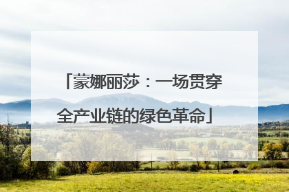 蒙娜丽莎：一场贯穿全产业链的绿色革命